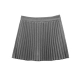 Saia Curta Plissada de Alfaiataria – Clémence VIEUX OFICIAL