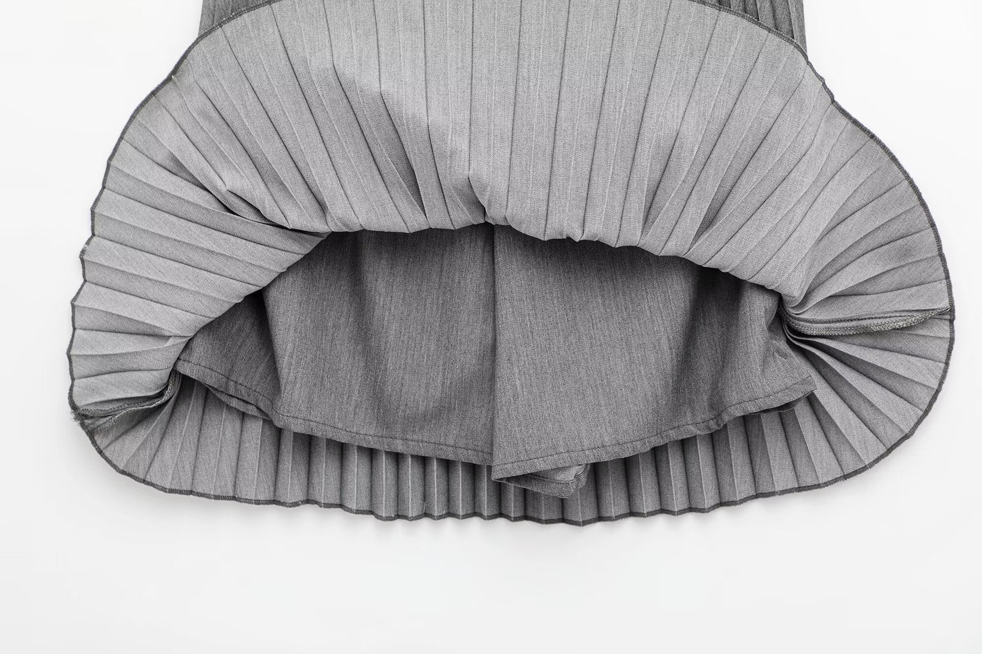 Saia Curta Plissada de Alfaiataria – Clémence VIEUX OFICIAL