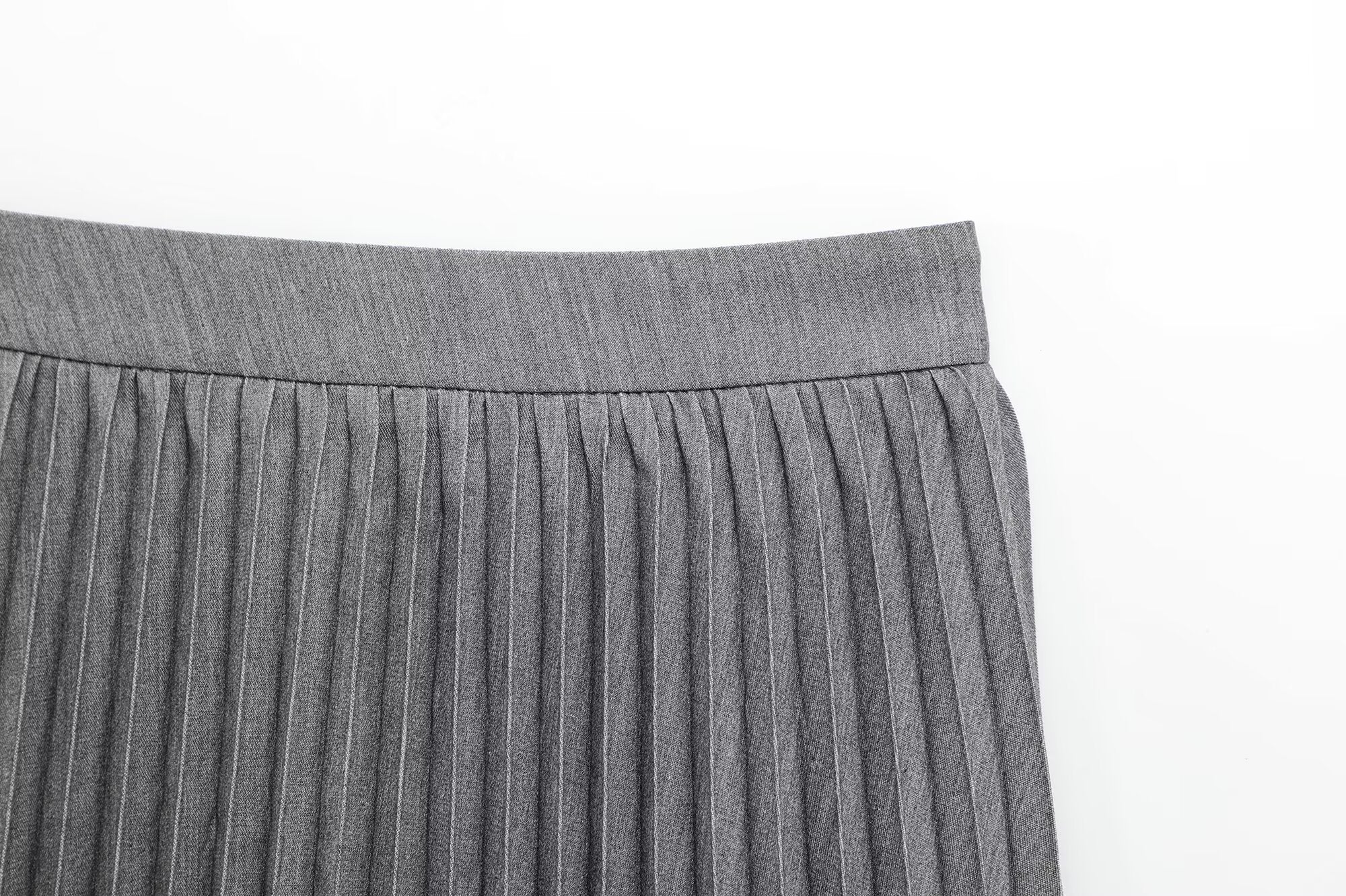 Saia Curta Plissada de Alfaiataria – Clémence VIEUX OFICIAL