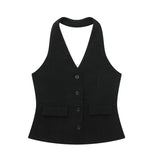 Conjunto Feminino Alfaiataria Colete Frente Única e Calça Pantalona – Sinfonia - VIEUX OFICIAL