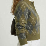 Suéter de tricô estilo college chic Beatrice VIEUX OFICIAL