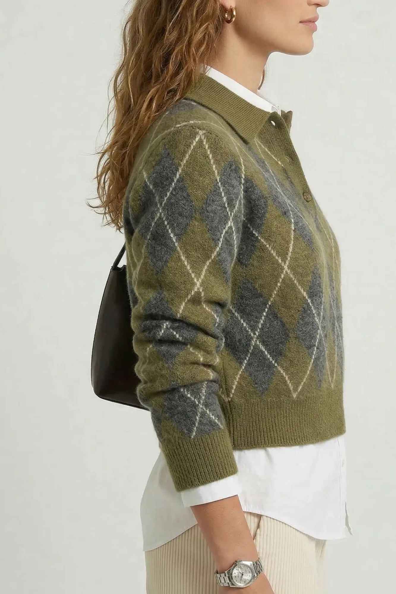 Suéter de tricô estilo college chic Beatrice VIEUX OFICIAL