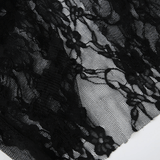 Top Corset Preto Curto em Tule com Renda Floral e Laço Central – Joubert VIEUX OFICIAL