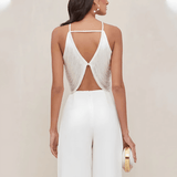 Top Perrot com Franjas Branco VIEUX OFICIAL