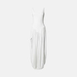 VestVestido Longo Regata com Fenda e Saia Fluida Drapeada – Odette VIEUX OFICIAL
