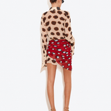 Vestido Curto Chemise Animal Print com Lenço Estampado – Azénor