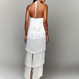 Vestido Feminino de Festa Elegante Midi Com Franjas - Montmartre