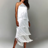 Vestido Longo Com Franjas - Montmartre