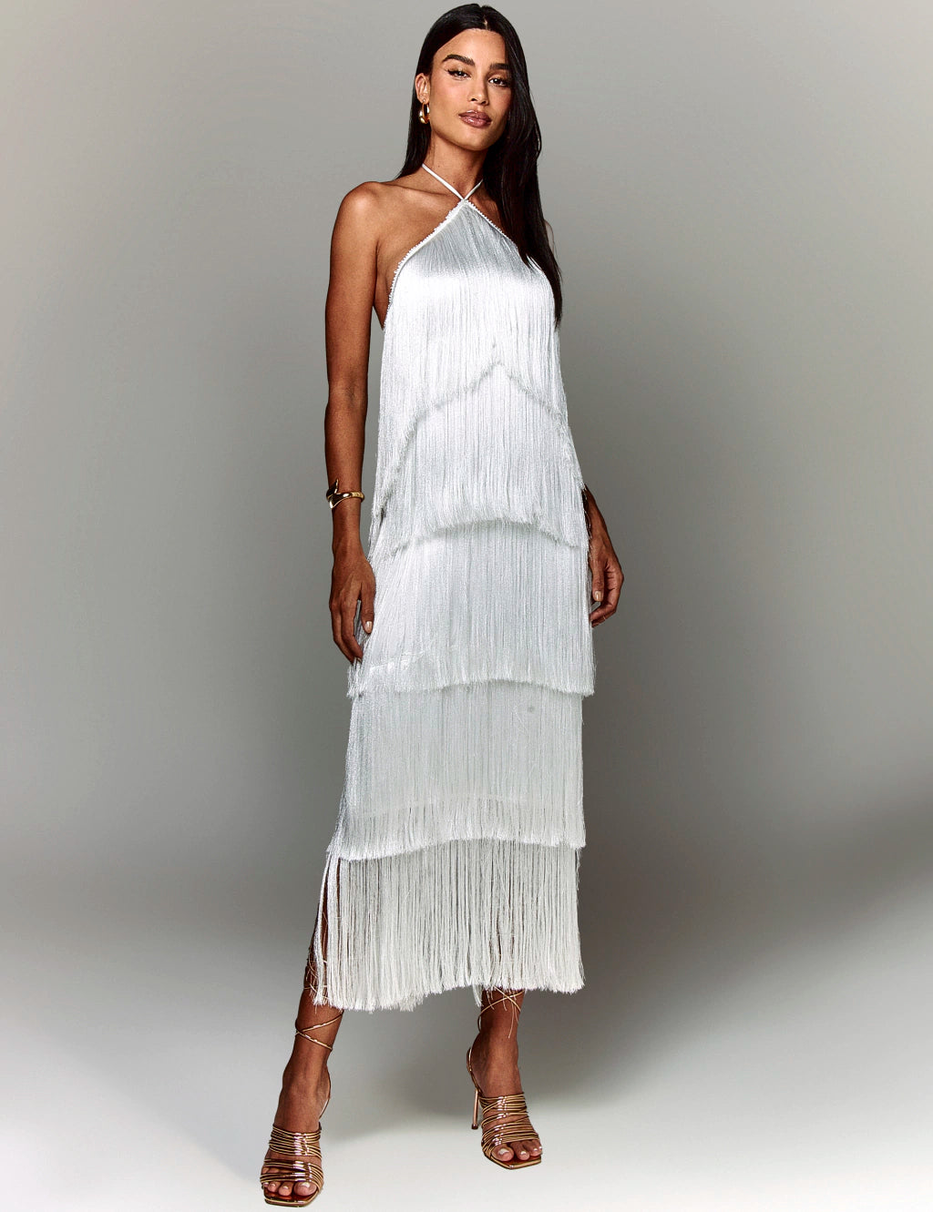 Vestido Longo Com Franjas - Montmartre