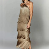 Vestido Longo Com Franjas - Montmartre