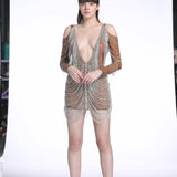 Vestido Caillet Curto Prata VIEUX OFICIAL