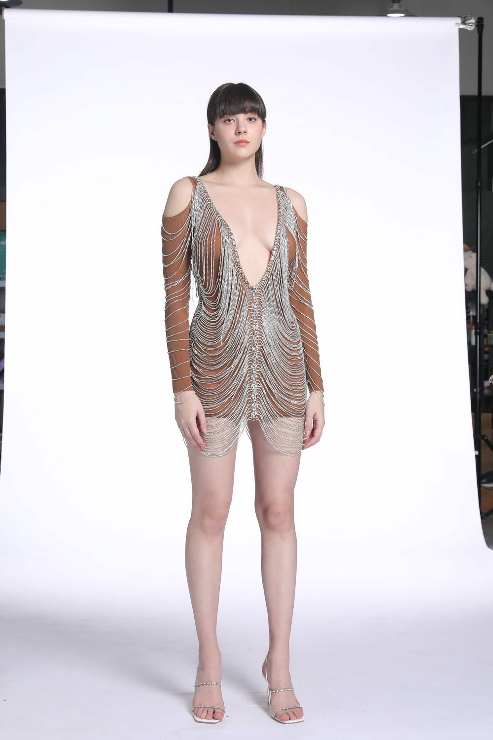 Vestido Caillet Curto Prata VIEUX OFICIAL