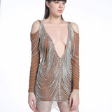 Vestido Caillet Curto Prata VIEUX OFICIAL