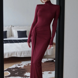 Vestido Canele Longo Vinho VIEUX OFICIAL