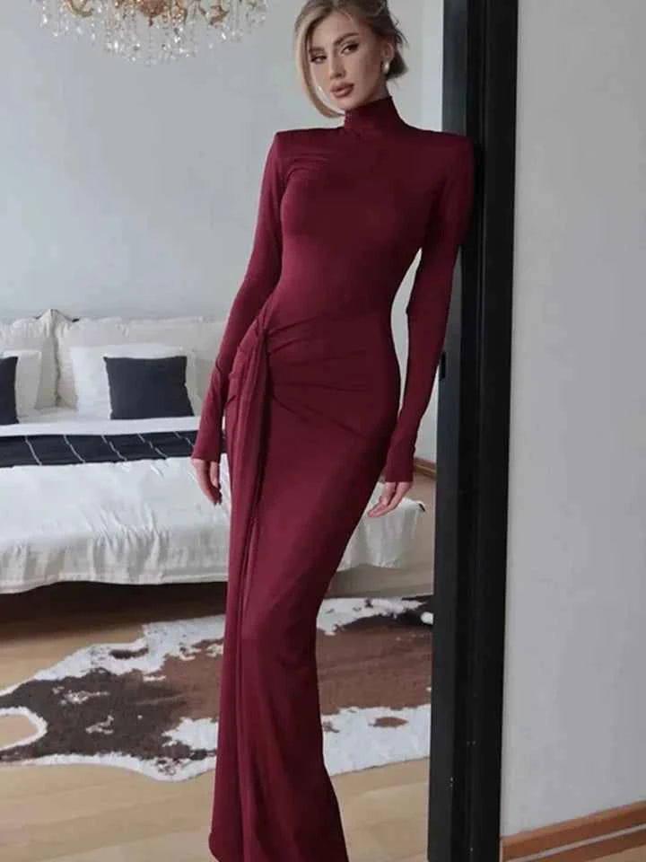 Vestido Canele Longo Vinho VIEUX OFICIAL
