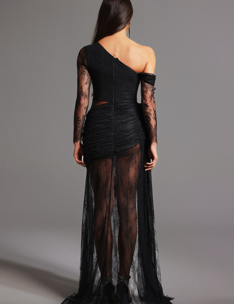Vestido Cherie Longo Preto VIEUX OFICIAL