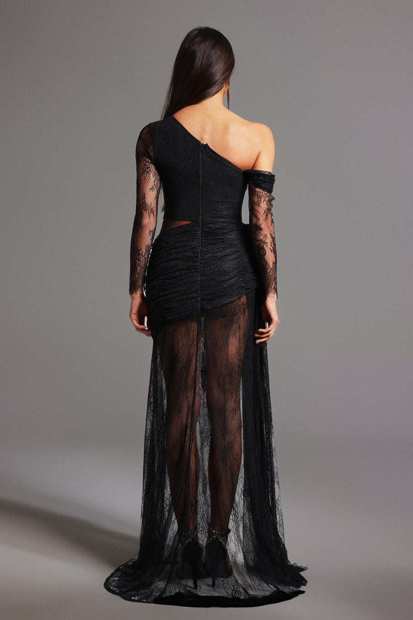 Vestido Cherie Longo Preto VIEUX OFICIAL