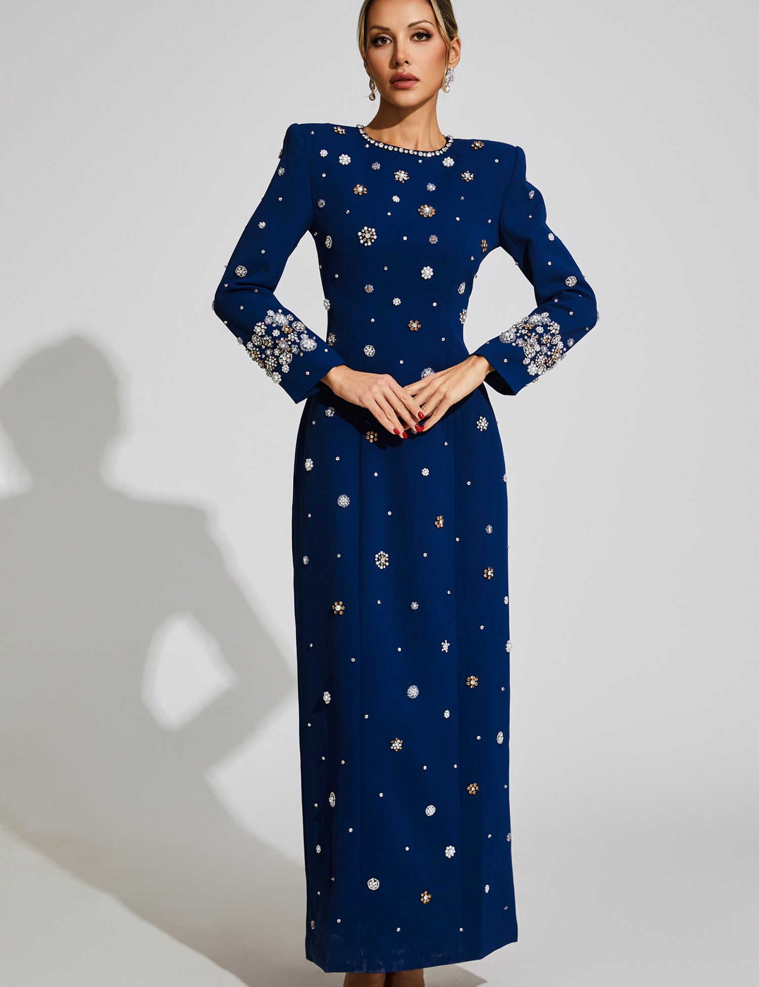 Vestido Coupole Longo Azul VIEUX OFICIAL