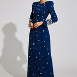 Vestido Coupole Longo Azul VIEUX OFICIAL