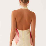 Vestido Curto Floral Frente Única com Decote Degagê – Aquarelle