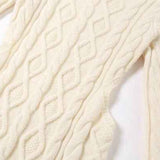Vestido Curto de Tricô Off White Manga Longa com Costas Nuas – Roane - VIEUX OFICIAL