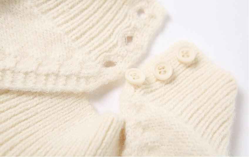 Vestido Curto de Tricô Off White Manga Longa com Costas Nuas – Roane - VIEUX OFICIAL