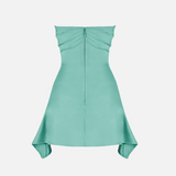 Vestido Curto Tomara que Caia em Cetim com Fenda - Clivage - VIEUX OFICIAL