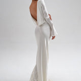Vestido longo acetinado de gala VIEUX Lysandra VIEUX OFICIAL