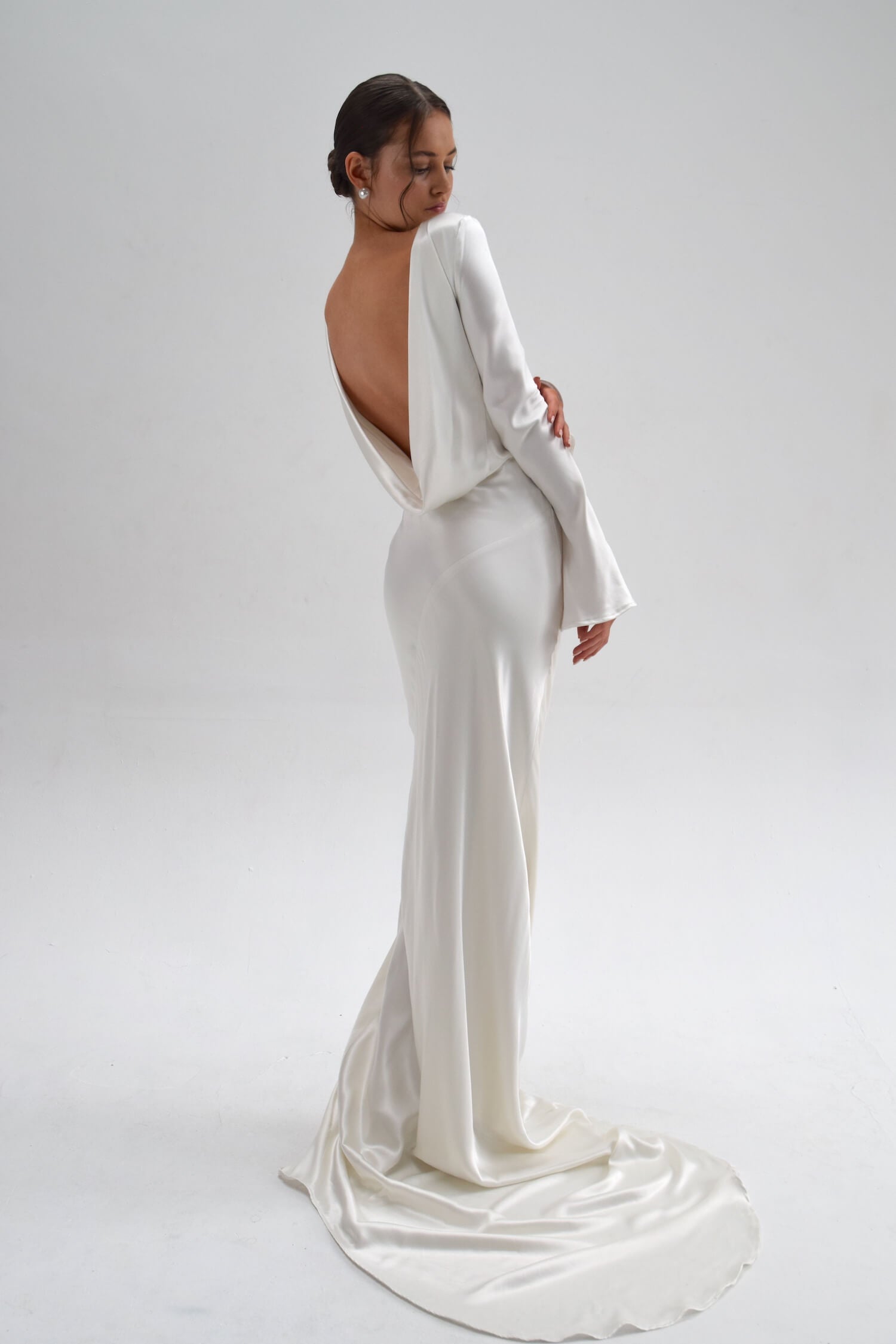 Vestido longo acetinado de gala VIEUX Lysandra VIEUX OFICIAL