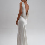 Vestido de festa longo minimalista luxuoso Calixta VIEUX OFICIAL
