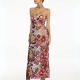 Vestido Longo Bordado Floral – Chartier - VIEUX OFICIAL