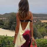 Vestido Longo Estampado Tomara que Caia em Seda com Caimento Fluido – Belleville VIEUX OFICIAL