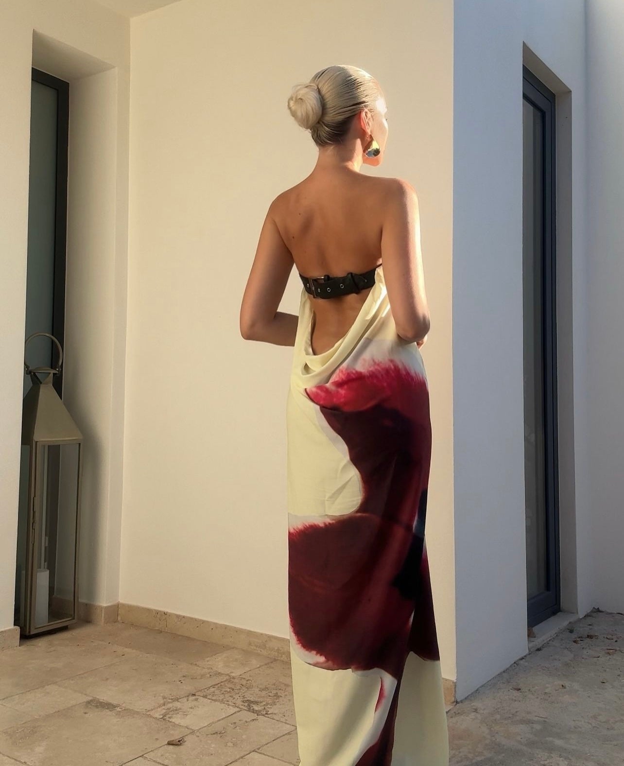Vestido Longo Estampado Tomara que Caia em Seda com Caimento Fluido – Belleville - VIEUX OFICIAL