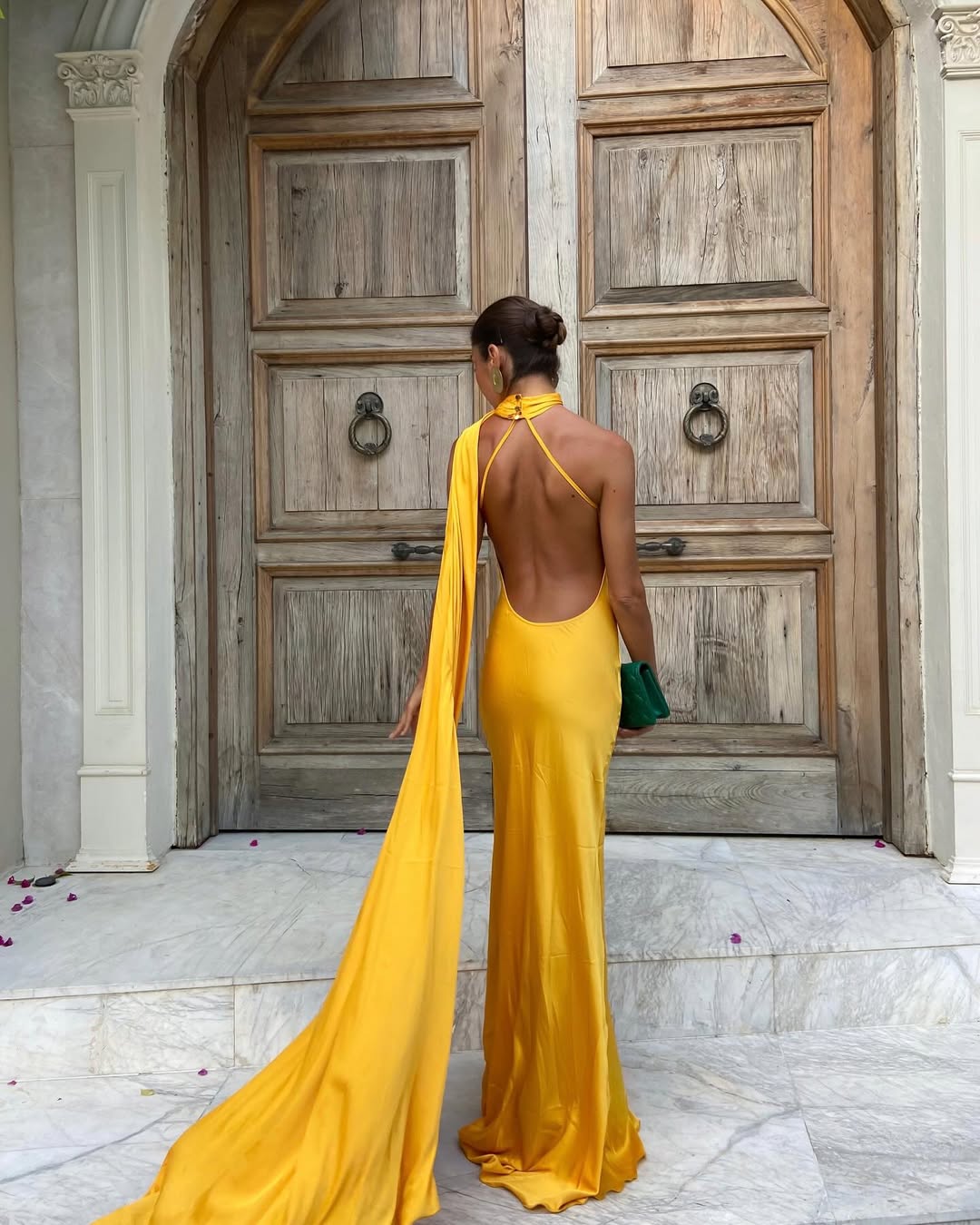 Vestido longo de festa em cetim de luxo VIEUX Solstice VIEUX OFICIAL