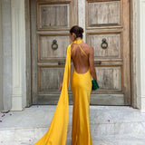 Vestido longo de festa em cetim de luxo VIEUX Solstice VIEUX OFICIAL