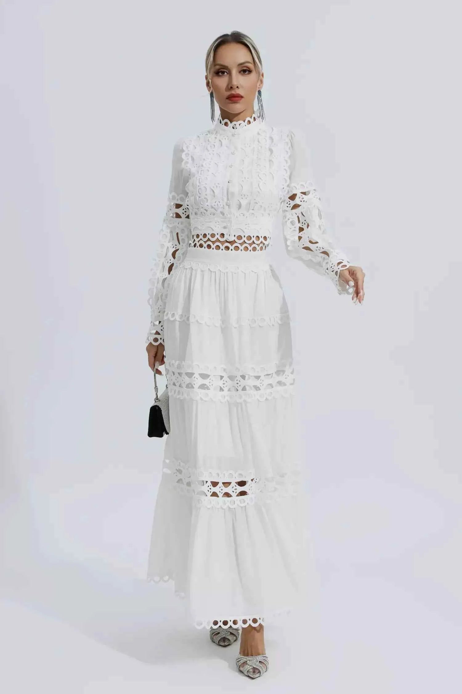 Vestido Longo em Laise – Colette - VIEUX OFICIAL