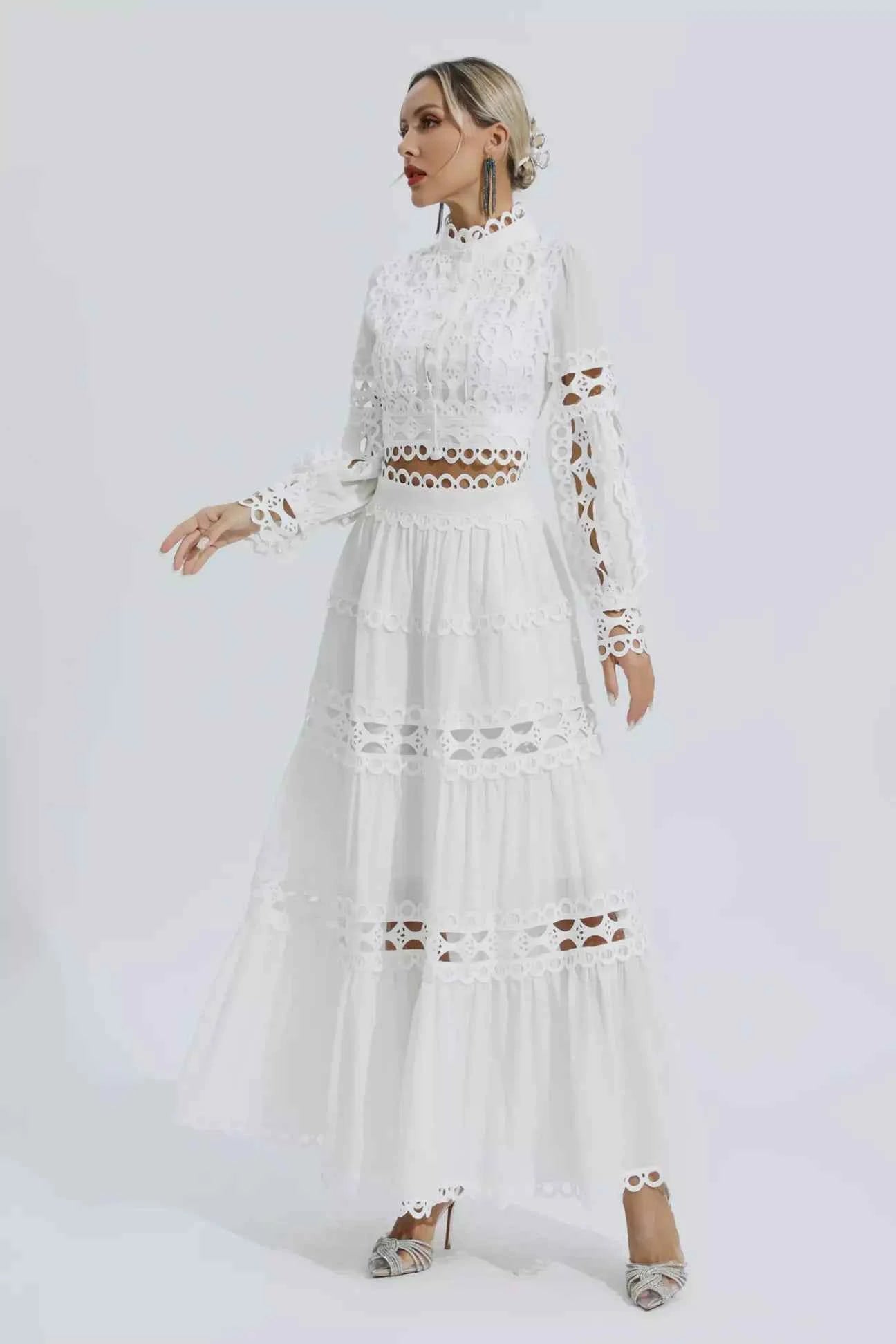 Vestido Longo em Laise – Colette - VIEUX OFICIAL
