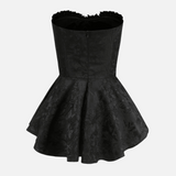 Vestido Mini Tomara que Caia com Saia Godê e Detalhe de Laise – Maï VIEUX OFICIAL