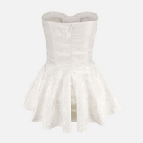 Vestido Mini Tomara que Caia com Saia Godê e Detalhe de Laise – Maï VIEUX OFICIAL
