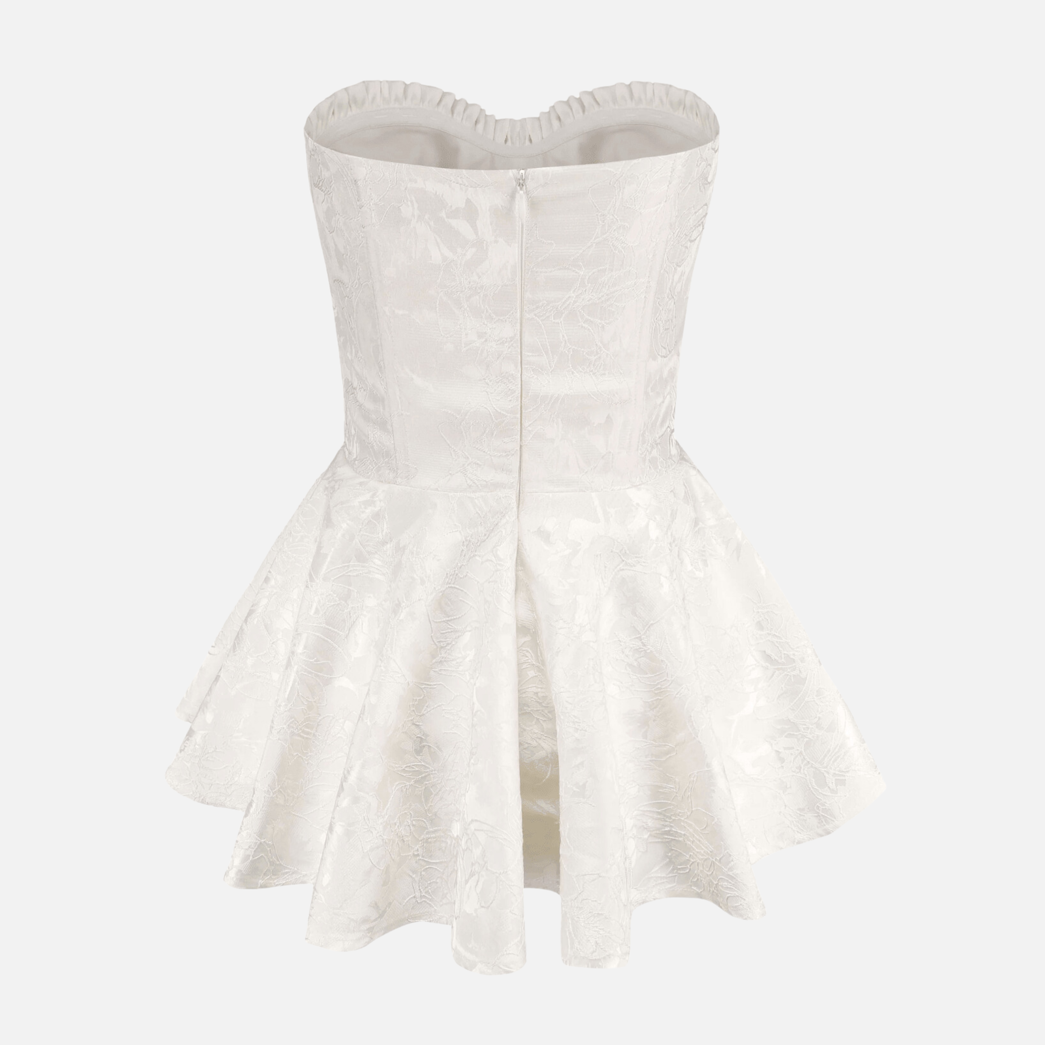 Vestido Mini Tomara que Caia com Saia Godê e Detalhe de Laise – Maï VIEUX OFICIAL