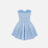 Vestido Mini Tomara que Caia com Saia Godê e Detalhe de Laise – Maï VIEUX OFICIAL