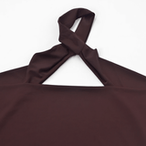 Vestido Pagano Curto Marrom VIEUX OFICIAL