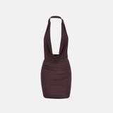 Vestido Pagano Curto Marrom VIEUX OFICIAL