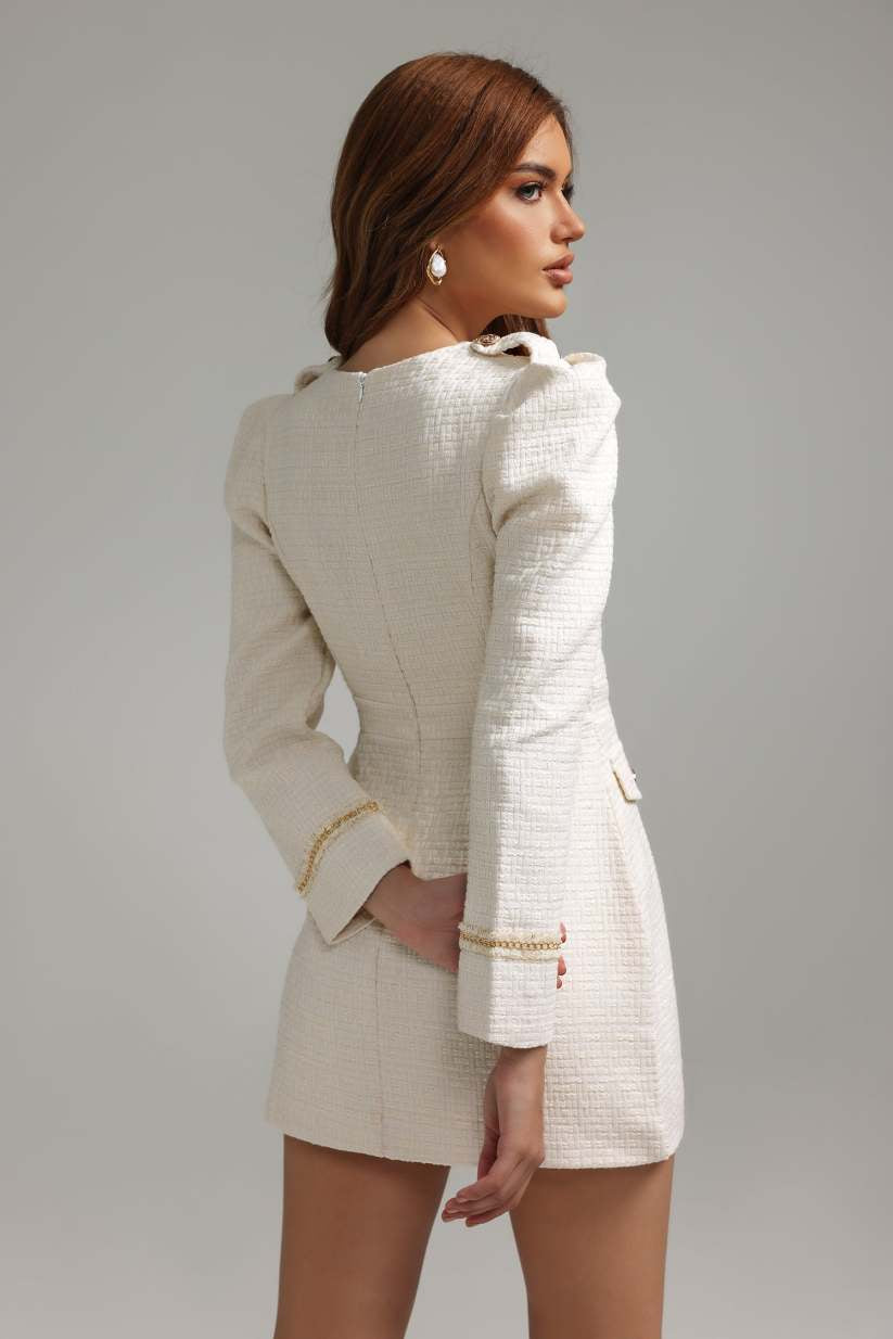 Vestido Raclette Curto Branco VIEUX OFICIAL