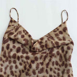 Vestido Slip Dress de Alça Fina com Estampa Animal Print em Cetim Acetinado – Souchon - VIEUX OFICIAL