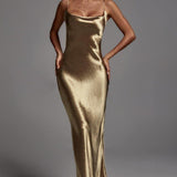 Vestido Stella Longo Dourado VIEUX OFICIAL