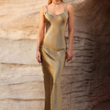 Vestido Stella Longo Dourado VIEUX OFICIAL