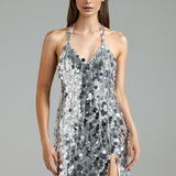 Vestido Tanguy Longo Prata VIEUX OFICIAL