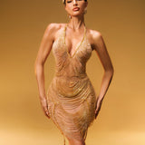 Vestido Train Curto Dourado VIEUX OFICIAL