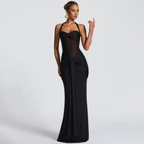 Vestido de Festa Longo Drapeado com Tule Ilusion – Vesper VIEUX OFICIAL